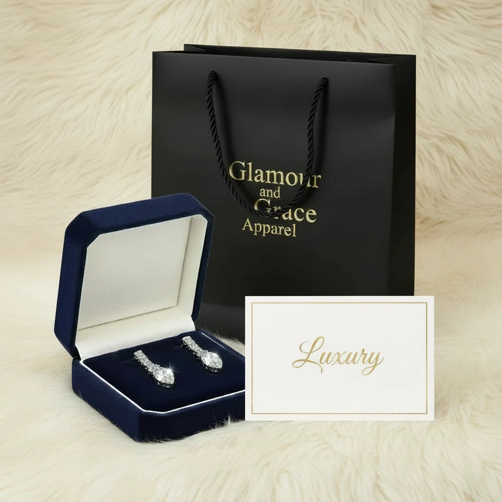 Luxury  Rhinestone Earrings & Necklace Set