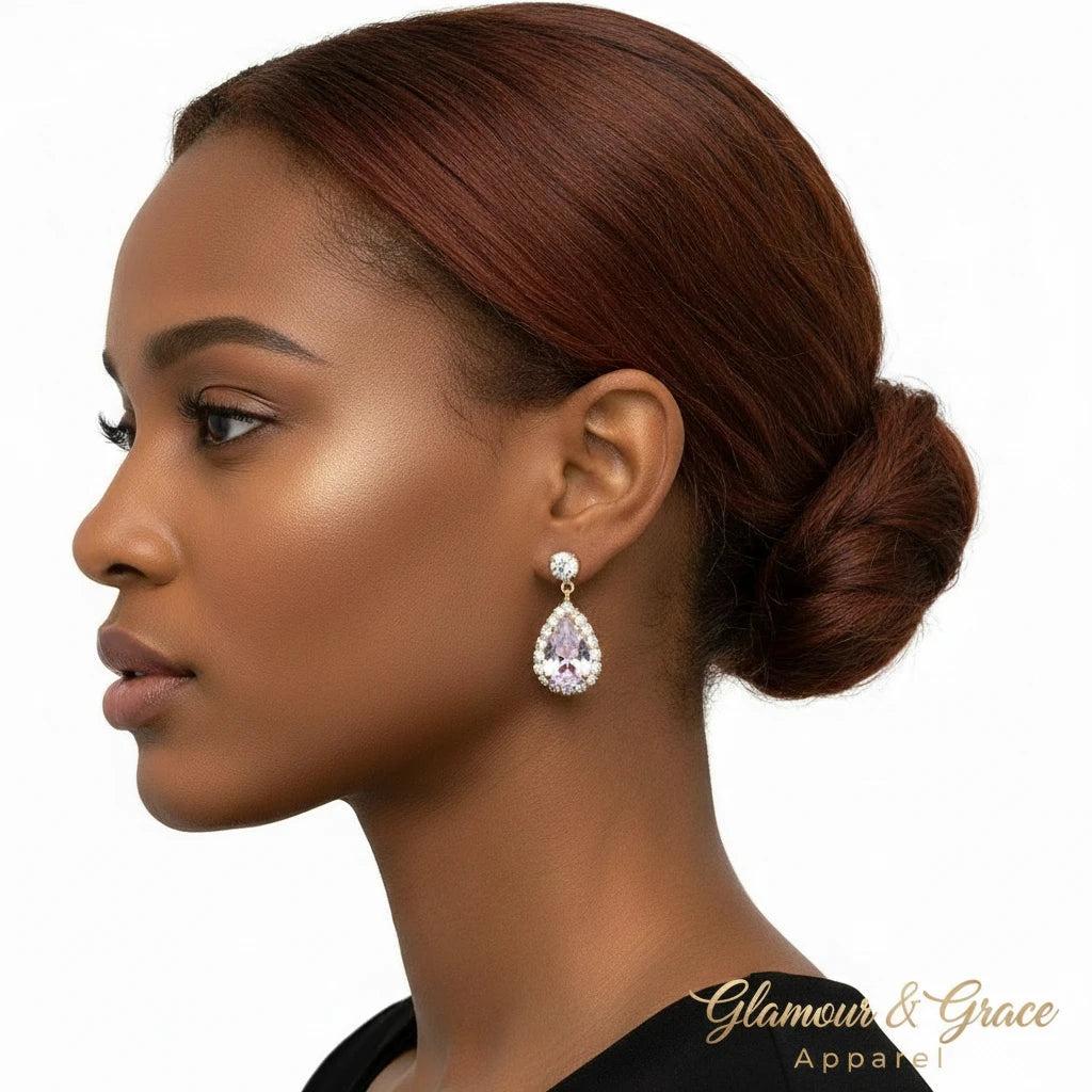 Luxury  Rhinestone Earrings & Necklace Set